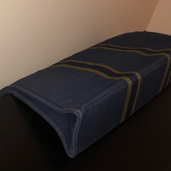 Hermes Authentic Fourre Tout Navy/Green Tote Bag,GUC. - Picture 12 of 17